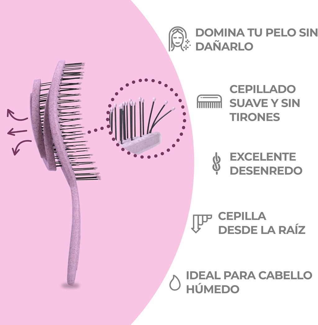 Ninabella Cepillo Pelo Antitirones - Cepillo Pelo Mojado Antirotura Para Mujer Y Hombre - Peine Antienredos Niños Y Niñas - Cepillos Para Alisar Cabello Rizado Liso O Mojado