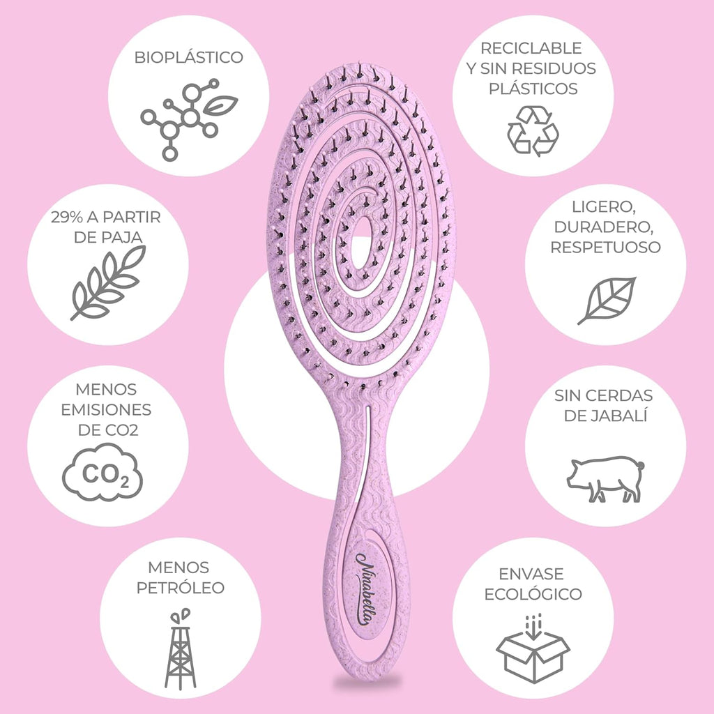 Ninabella Cepillo Pelo Antitirones - Cepillo Pelo Mojado Antirotura Para Mujer Y Hombre - Peine Antienredos Niños Y Niñas - Cepillos Para Alisar Cabello Rizado Liso O Mojado